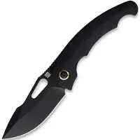 Artisan Navalha Xcellerator, Black PVD, Black Micarta