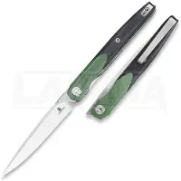 Bestechman Navalha Lanza - Satin + Stonewash - G10, verde, preto