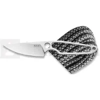 MKM Knives MKM Makro 1 Droppoint MA01-PABG Satin M390, Black Grey Paracord Handle, faca fixa, Jesper Voxnaes design