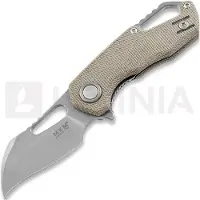 MKM Knives Navalha Isonzo M390 Hawkbill, natural canvas micarta