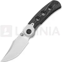 Kizer Cutlery Navalha Pioneer Bowie, Black Micarta & Aluminum, Stonewash