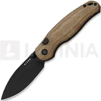 Kizer Cutlery Navalha Phoca BD 14C28N, Brown Norplex UltreX, Black Stonewash