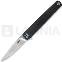 MKM Knives Navalha Flame Drop Point. marble carbon fiber