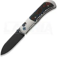 Kizer Cutlery Navalha Tycho M390 Drop Point, Gray Ti & Fat Carbon, Black DLC