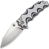 CIVIVI Navalha Natterjack, Milled White & Black G10, Satin