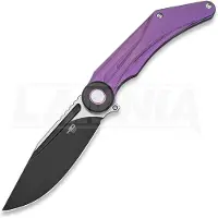 Bestech Navalha Seraph - Blackwash + Satin - Titanium, púrpura