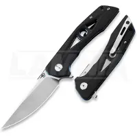 Bestech Navalha Eye of Ra - Satin + Stonewash - G10, preto