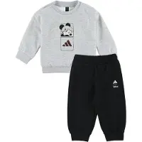 Adidas Fato de treino 'Disney Mickey Mouse' acinzentado / preto / branco