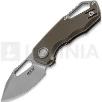 MKM Knives Navalha Isonzo M390 Clip Point, bronze anodized titanium
