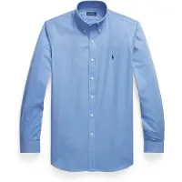 Ralph Lauren para homem. 710928255003 Camisa de popelina elástica de ajuste personalizado azul (3XL), Casual, Algodão, Clássico, Manga