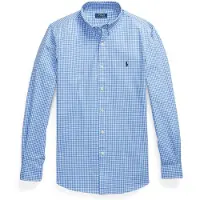 Ralph Lauren para homem. 710928254004 Camisa slim fit azul em popelina elástica (3XL), Casual, Algodão, Clássico, Manga comprida