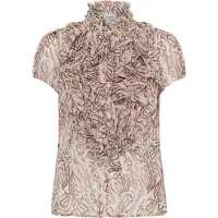 Saint tropez Camisa 'Lilja' bege / cinzento escuro