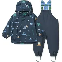 Liewood Fato funcional 'Manu' navy / azul claro / mel / verde relva