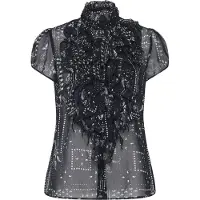 Saint tropez Blusa 'Lilja' azul noturno / branco