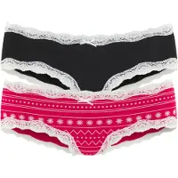 LASCANA Cueca vermelho sangue / preto / branco