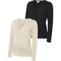Mamalicious Camisa 'MLKERRIE' ecru / preto
