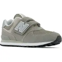 New Balance unisex para criança. PV574V1 Ténis de couro 574 Core Hook & Loop verde (31), Plano, Velcro, Casual, moda infantil