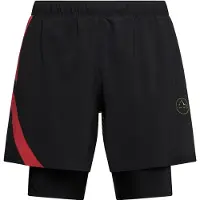 La Sportiva - Vestuário trail corrida - Flow 5" Short M Black/Yellow para Homem - Tamanho XL - Preto