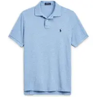 Ralph Lauren para homem. 710548797013 Pólo de piqué de corte justo azul claro (3XL), Casual, Algodão, Manga curta