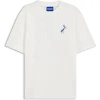 HUGO Camisa azul claro / branco