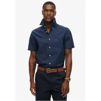 Superdry para homem. M4011093A Camisa City Linho marinho (XXL), Casual, Algodão, Manga curta