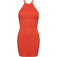 Superdry para mulher. W8011537A Minivestido de costas olímpico cor de laranja (S), Casual, Modal, Sem mangas / correias