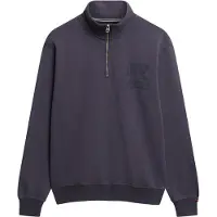 Superdry para homem. M2014089A Sweatshirt Athletic Ess Half Zip cinzenta (XXL), Casual, Cinza, Algodão, Manga curta