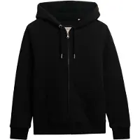 Superdry para mulher. W2012323A Casaco com fecho de correr forrado Borg preto (XXS), Casual, Algodão, Manga comprida