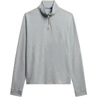 Superdry para homem. M2014342A Sweatshirt com meio fecho RIB Half cinzento (L), Casual, Cinza, Algodão