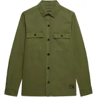 Superdry para homem. M4011143A Camisa Military verde (XL), Casual, Algodão, Manga comprida