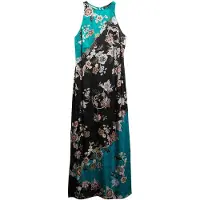 Superdry para mulher. W8012040A Vestido jacquard azul, preto (XS), Casual, Sapatos de Festa, Viscoso, Sem mangas / correias