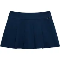 Superdry para mulher. W7210419A Saia-calça plissada azul-marinho (S), Casual, Poliéster