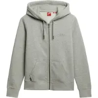 Superdry para mulher. W2012665A Casaco com capuz Essential Logo cinzento (XL), Casual, Cinza, Algodão