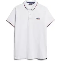Superdry para homem. M1110394A Polo Vintage Poolside branco (XL), Casual, Algodão, Manga curta