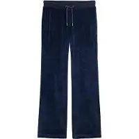 Superdry para mulher. W7011203A Calça Jogger Velour Wide Leg marinho (XS), Casual, Algodão