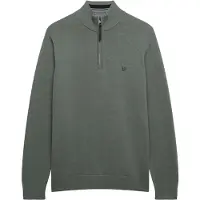 Superdry para homem. M6110690A Camisola Essentials Half Zip verde (XXL), Casual, Algodão