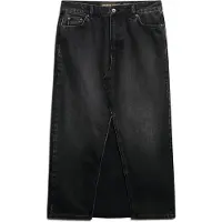 Superdry para mulher. W7210339A Saia maxi preta (28), Preto, Casual, Algodão, Denim