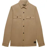 Superdry para homem. M4011143A Camisa Military bege (XL), Casual, Manga comprida, Tecido