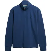 Superdry para homem. M2014342A Moletom com meio zíper RIB Half azul (M), Casual, Algodão