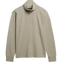 Superdry para homem. M2014342A Moletom com meia cremallera RIB bege (XXL), Casual, Algodão