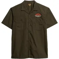 Superdry para homem. M4010939A Camisa verde mecânica (L), Casual, Algodão, Manga curta