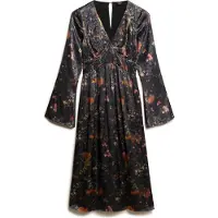 Superdry Vestido ocre / ouro / verde claro / preto