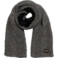Superdry para mulher. W9310068A Cachecol de tricô com ponto trança preto (OSFA), Casual, Clássico, Poliéster