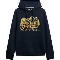 Superdry para homem. M2014357A Moletom com capuz Outfitters azul-marinho (M), Casual, Algodão, Manga comprida