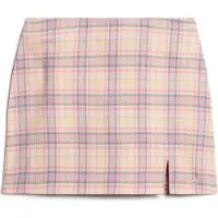 Superdry para mulher. W7210321A Minissaia axadrezada cor-de-rosa (M), Casual, Poliéster