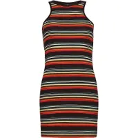 Superdry para mulher. W8011412A Vestido com logótipo Vintage Stripe Racer multicolor (XL), Casual, Algodão, Sem mangas / correias