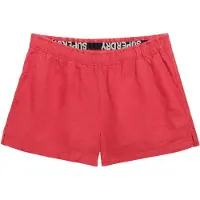 Superdry para mulher. W7110450A Short Linen vermelho (L), Casual, Linho
