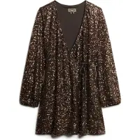 Superdry Vestido Curto De Manga Comprida Sequin Wrap