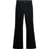 Superdry para mulher. W7011261A Calças de ganga High Rise Flare preto (26/30), Casual, Algodão
