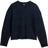 Superdry para mulher. W6110579A Camisola escovada preta (XS), Preto, Casual, Acrílico